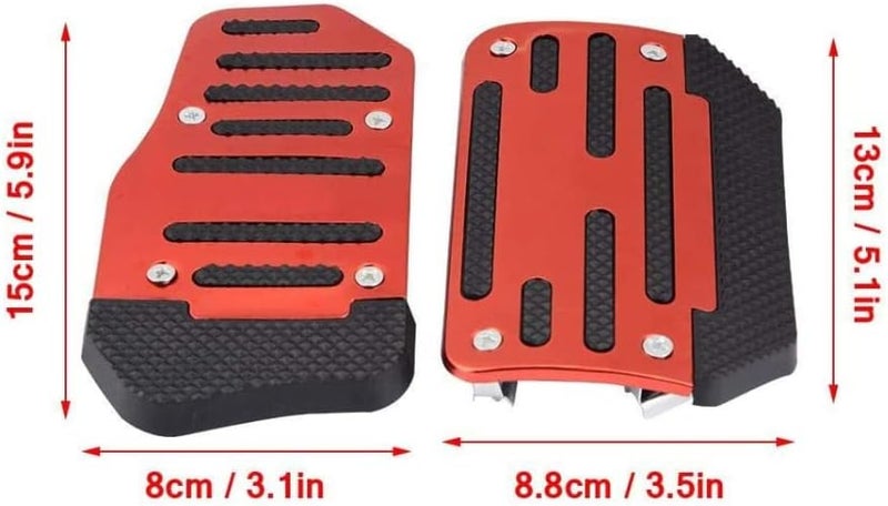 woobles Accelerator Pad Cover Red Pedal Covers Automatic Car Pedal Covers Universal Accelerator Pedal Cover Non-Slip Brake Pedal Cover for Automatic Vehicles at Car Foot Pedals Pads (Red) - Image 4